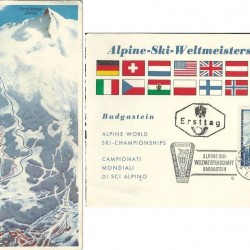 Postkarte zur Ski WM 1958