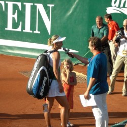 Sybille Bammer beim Interview