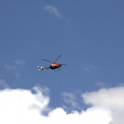 Red Bull Helikopter mit Blacky Schwarz in Gastein