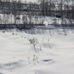 Golfplatz im Winter