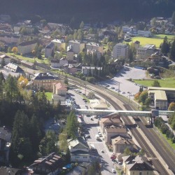 Bahnhof Bad Gastein mit Blick in Richtung Sueden