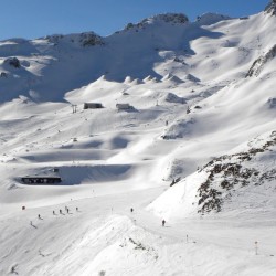 Blick Richtung Stausee und Talstation Hohe Scharte