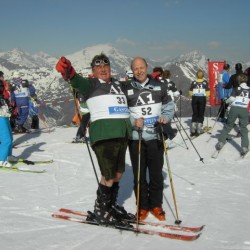 Hannes Blumschein und der Praesident des Golfclub Gastein