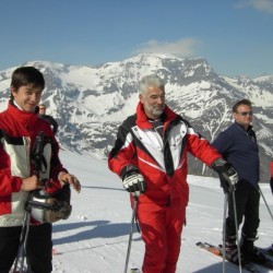 Vater und Sohn kurz vor dem Start
