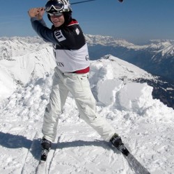 Florian Fischer, Abschlag am Kreuzkogel auf 2.700 m