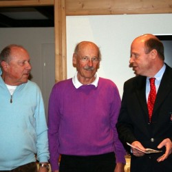 Peter Boric und Günther Patzner mit Präsident Dr. Gerhard Hofer, Günther und Peter sind die 