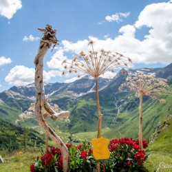 Liebevolle Dekoration bei der Bockhartseehütte
