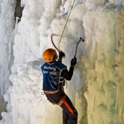 Peter Neufang in der Eiswand